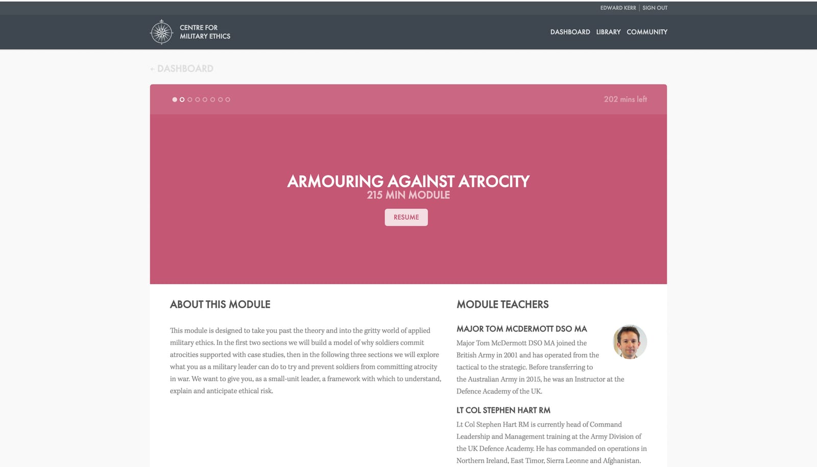 Distance Learning Platform Module Overview